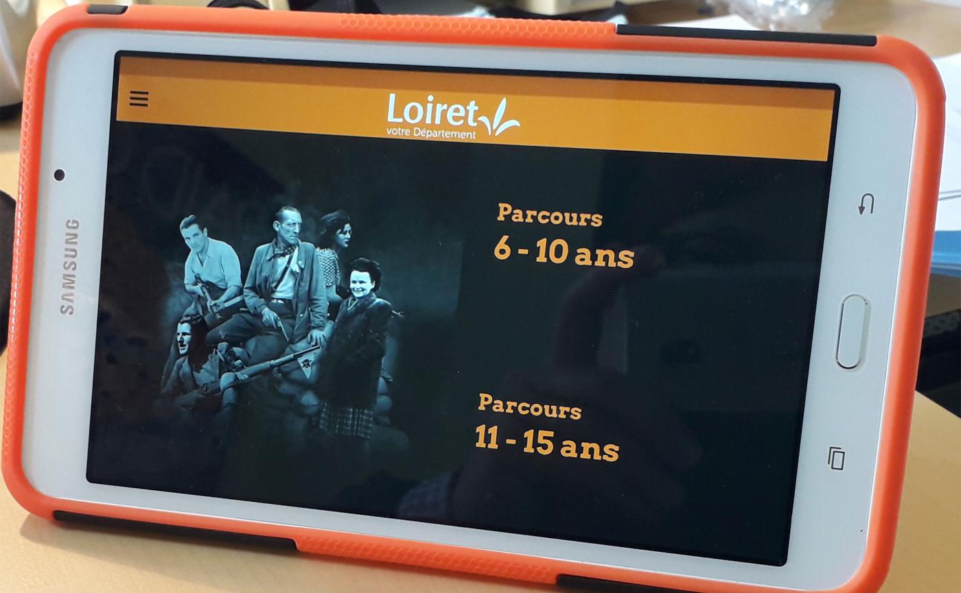 Tablette "Mission : Résister !" au musée de Lorris