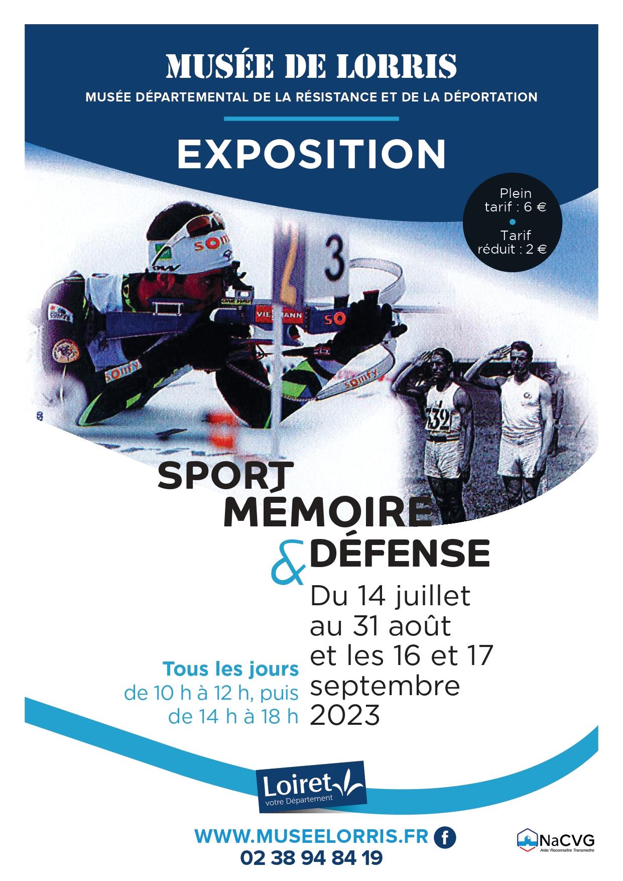 Affiche exposition Sport, mémoire et défense